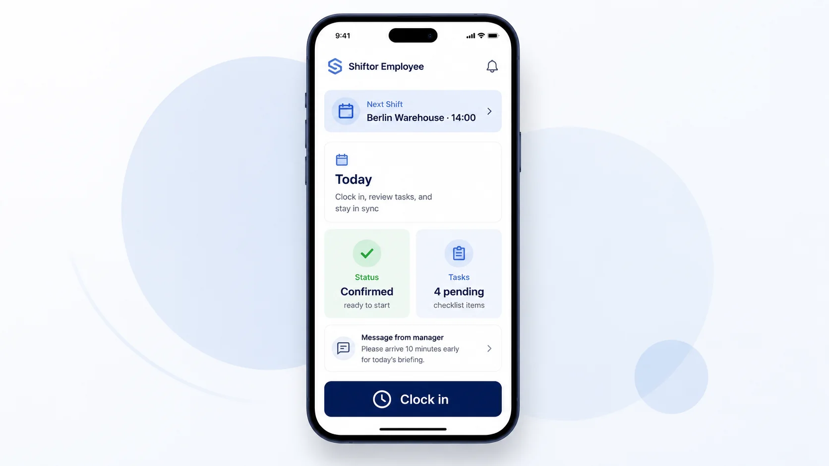 Shiftor employee companion preview