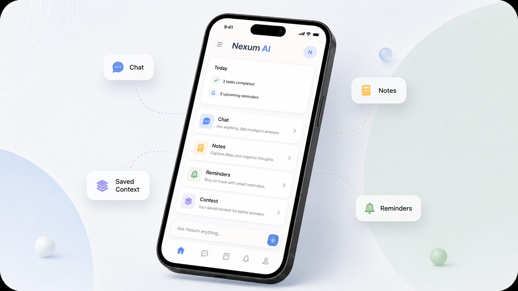Nexum AI mobile interface preview