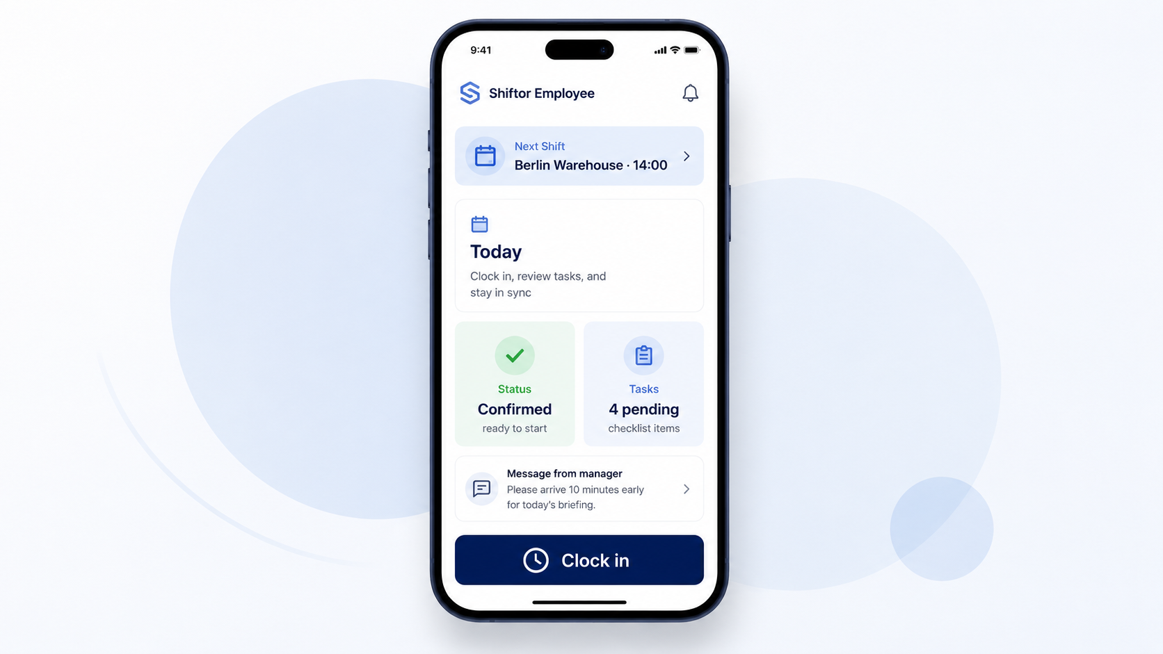 Shiftor employee companion preview